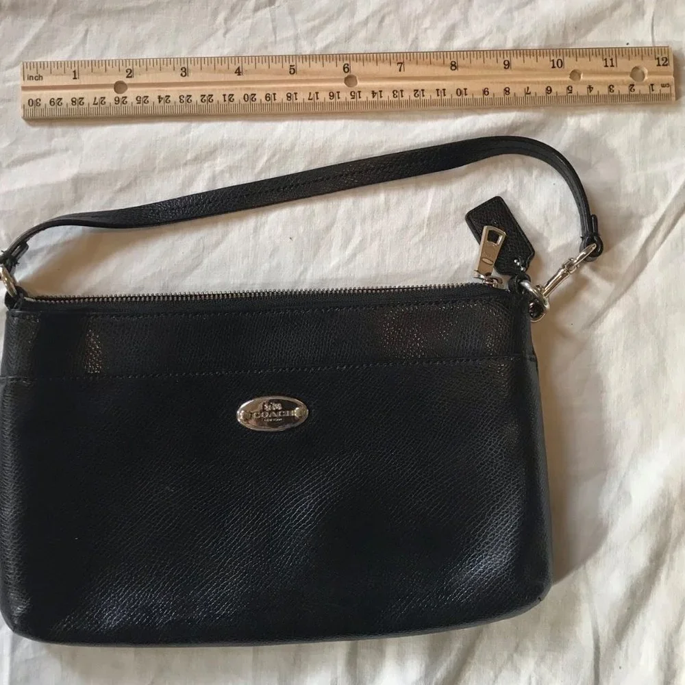 Coach black leather purse or wristlet - Vintage